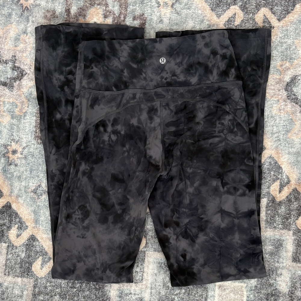 Lululemon Black Tie-Dye Groove Pants